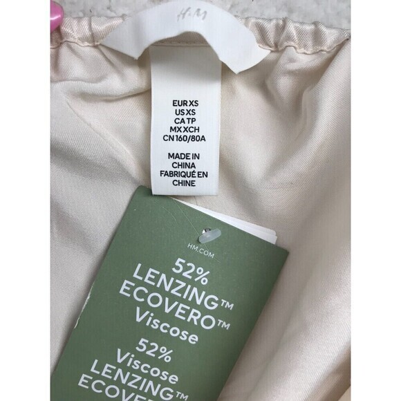 H&M Top Women Cream Rhinestone Strap Halter Neck Top Sleeveless Tank Size Xsmall - Picture 8 of 8